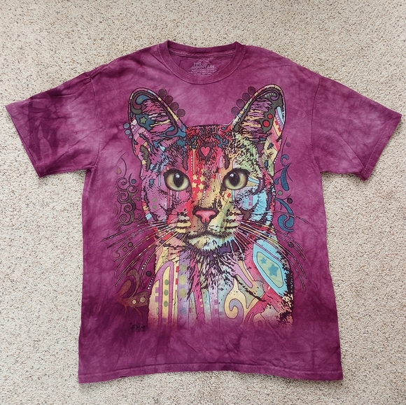 The Mountain Tops - The Mountain Colorful Cat Graphic Shirt
